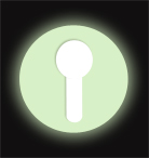 Fotoluminiscenční samolepka na dveře
