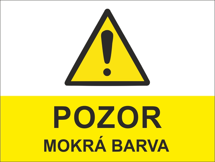 Pozor mokrá barva