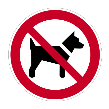 Zákaz venčení psů- symbol