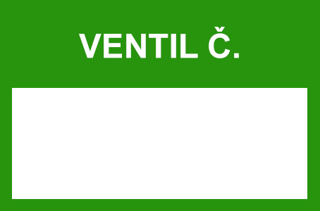 Ventil č. - zelená